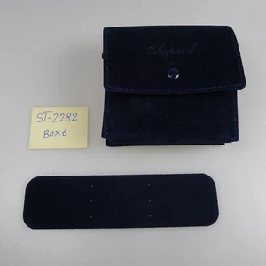 Chopard Midnight Blue Suede Estuche de viaje para relojes y joyas - Imagen 1 de 7