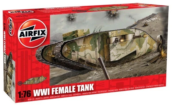 AIRFIX KIT 1:76 MEZZO MILITARE WWI FEMALE TANK LUNGHEZZA 10,2 CM   02337 SERIE 2 - Immagine 1 di 1