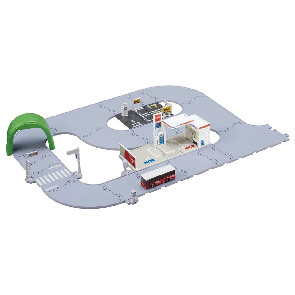 Takara Tomy Tomica World Tomica Town Set w/ Original Tomica Town Bus 189091