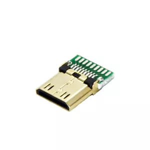 2Pcs MINI HDMI Male Solder Plug Termination Repair Replace Adapter Connector - Picture 1 of 3