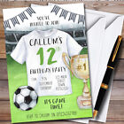 Football Watercolour Shirt Ball Trophy Childrens Birthday Party Invitations