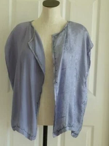 Tienda Ho Boho bestickt 3-Stoffe Viskose Paisley Blumen offen drapiert Weste OS 53"B - Bild 1 von 12