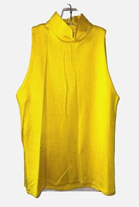 DON KLINE Gr. M Baumwollmischung Stehkragen ärmelloses Top gelb NEU Vintage - Bild 1 von 10