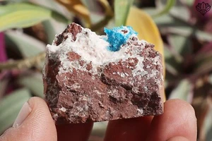 Pequeña cavansita deslumbrante sobre base métrica minerales de heulandita 34 g muestra áspera - Imagen 1 de 6