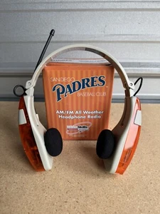 NOS VTG San Diego Padres AM/FM All Weather Headphone Radio - Picture 1 of 4