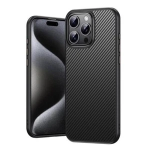 Kohlefaser Muster Magnet Hülle Slim Cover für iPhone 16 15 Pro Max 14 13 12 - Bild 1 von 11