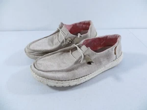 Zapatos Mocasines Hey Dude Wendy Chambray Blanco Nuez Para Mujer Sin Cordones Talla 7 - Imagen 1 de 11