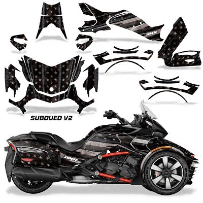 Roadster Graphics Decals Stickers For Can-Am Spyder F3-T SubduedV2 - Image 1 of 3