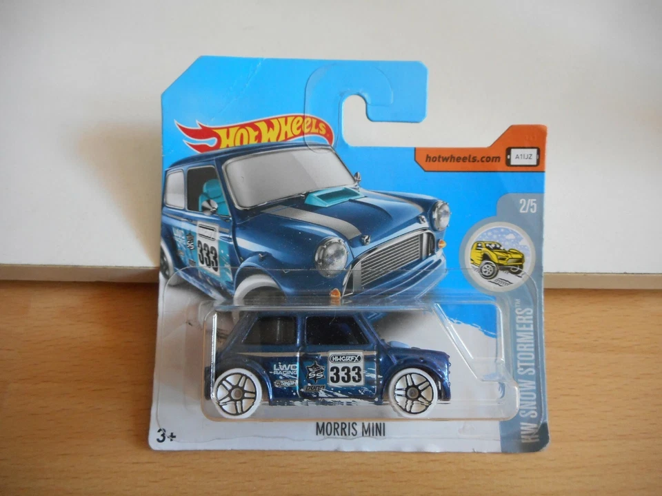 Hotwheels Morris Mini en bleu sous blister - Photo 1/1