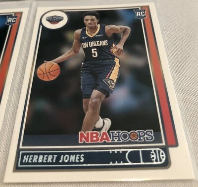 2021-22 Hoops Basketball Herbert Jones New Orleans Pelicans Rookie #243 - Image 1 of 3