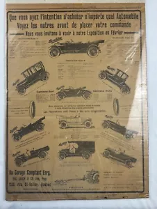 Canadian 1916 Overland Antique Car Zeitungsanzeige The L’Action Catholique 16”x25” - Bild 1 von 4