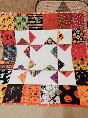 Handmade Quilted Halloween Table Topper - Image 1 of 4
