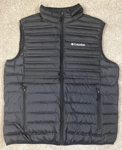 Chaleco acolchado Columbia 650 Down Puffer para hombre XL negro cremallera completa - Imagen 1 de 7