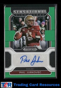 2023 Chronicles Draft Phil Jurkovec 2022 Prizm Sensational Signatures Green Auto - Picture 1 of 2