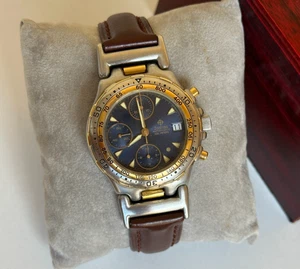 Reloj Cronógrafo Vintage Zodiac Automático ETA 7750 Ref 406.41.15 Hombre 40mm Azul - Imagen 1 de 24