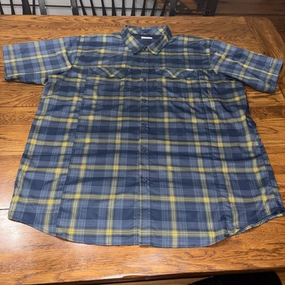 CAMISA A CUADROS OMNI-SECA Y SOMBRA COLUMBIA SILVER RIDGE SS 3XLT NUEVA CON ETIQUETAS PARA HOMBRES Foto 1 de 4