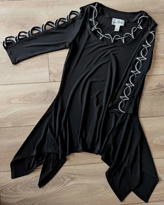 Joseph Ribkoff Long Asymmetric Sleeve Detail Tunic Top UK10 G18 - Picture 1 of 2