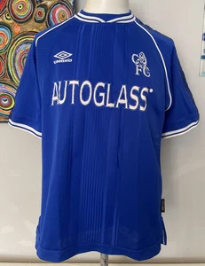 Chelsea FC 1999-2001 Umbro Autoglass Home Shirt Kit Size M Vintage Retro 90s - Bild 1 von 9