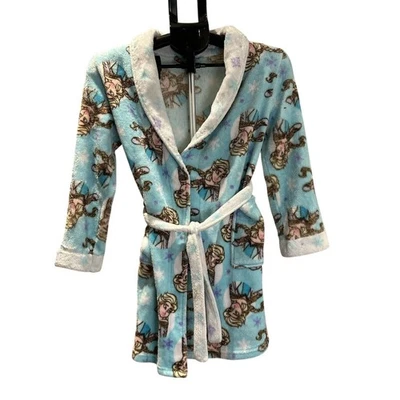 Disney FROZEN Bath Robe Girls Size 10 Pajamas Bathrobe Elsa Knee Length Cover Up - Image 1 of 4