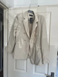PLT Women’s Nude Military Blazer Size UK 10 Brand New With Tags - Picture 1 of 5