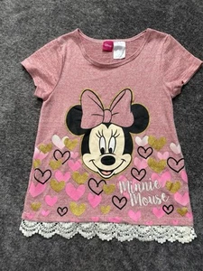 ๐ Disney Girls Minnie Mouse Graphic Tee Shirt โ Size 10/12 (L) - Picture 1 of 10