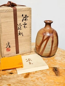 Jun Isezaki (伊勢崎淳) | Bizen tokkuri sake bottle | Living National Treasure - Picture 1 of 21