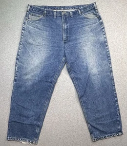VTG Carhartt Men’s B113DST Loose Fit Blue Denim Jeans 46x30 Workwear - Picture 1 of 10