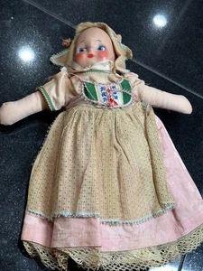 Antique Cloth Doll with Dress - Bild 1 von 5