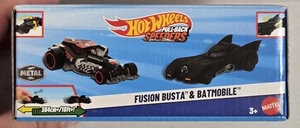 Fusion Busta & Batmobile Mattel Hot Wheels Pull-Back Speeders Metal  - Picture 1 of 6
