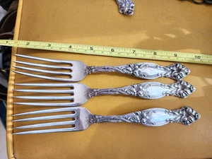 Frontenac by International Sterling Silver set di 3 forchette formato cena 7,5" - Foto 1 di 11