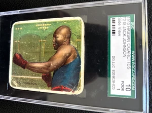 Jack Johnson 1910 Hassan Cigarettes T218 SGC 1 Rare Vintage Boxing - Picture 1 of 6