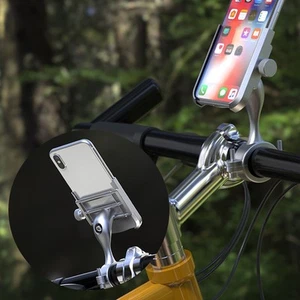 Auto SilverMotorcycle Phone Holder Alloy 360 Degree Rotation Bike Phone Mount - Photo 1 sur 12