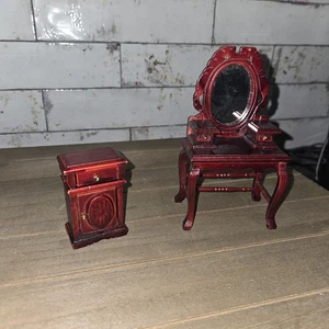 Melissa & Doug Dollhouse Furniture 1:12 Victorian Vanity & Nightstand - Picture 1 of 2