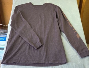Carhartt Long Sleeve T-shirt Women's Sz Lg (12-14) Brown Relaxed Fit 0902 - Picture 1 of 11
