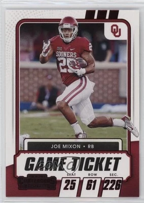 2021 Panini Contenders Draft Picks Game Ticket Red Joe Mixon #62 - Image 1 of 2