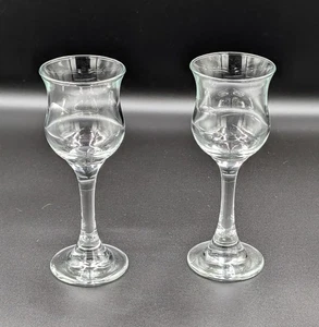 Vintage tulpenförmige Sherry Cordial Gläser 5 1/2" hoch 2" Durchmesser - Bild 1 von 7