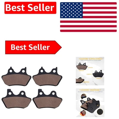 High-Performance Brake Pads for Harley Davidson FLSTC, Fat Boy, Sportster Models Foto 1 de 4