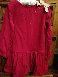 NEW Gymboree Star of the Show Pink Bubble Hem Dress Gold Bow Rhinestones 5 - Picture 1 of 2