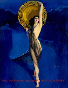 Beautiful Woman Enchantress in Blue Night 8.5x11" Photo Print Armstrong Pinup - Picture 1 of 2