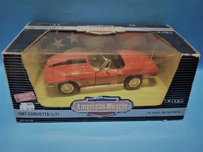 Corvette L71 1967 Die Cast Model 1/18 American Muscle Ertl - Imagen 1 de 3