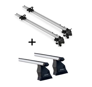 2 portabici Bike Pro + portapacchi Menabo Tema per BMW Serie 3 Berlina E90 05- - Foto 1 di 5