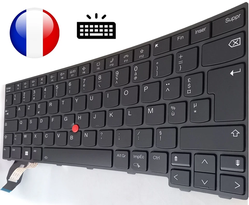 Clavier Original Français AZERTY pour LENOVO ThinkPad L14 P14s T14 Gen3 Gen4 - Photo 1/1