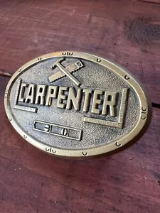 Rare- Vintage CARPENTER Belt Buckle- Solid Brass - 1979 - Great Condition!! - Picture 1 of 5