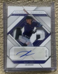 2023 Panini National Treasures Zac Veen Diamond Auto Dual Patch 43/99 - Picture 1 of 2