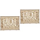  2 Pack Wooden Wedding Card Box Baby Money Holder for Reception Gift Cards