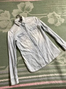 Replay Womens Denim Shirt Blue Medium Cotton Overshirt - Picture 1 of 16