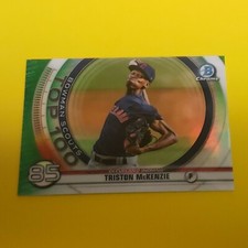 2020 Topps Bowman Chrome Top 100 Triston McKenzie BTP-85 10/99 Cleveland Indians