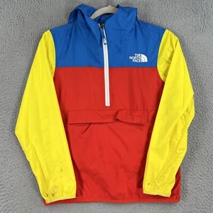 The North Face 1/4 Zip Pullover YOUTH Junior Girls 10/12 Windwall Hooded *Stain - Picture 1 of 16