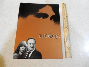 Programa de proyección de prensa vintage desaparecido Jack Lemmon Sissy Spacek Costa Gavras - Imagen 1 de 5