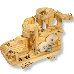 3D Wooden Puzzle Marble Race DIY Kit Gears Scale Rolling Ball Machine Model - Picture 1 of 13